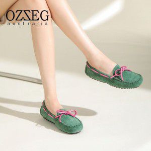 Doudou shoes for women, flat bottomed bow top, casual single shoes for women