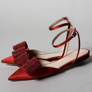 Bow tie strap flat women's sandals