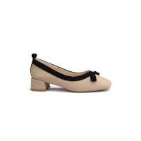 Single shoe women's thick heel shallow mouth heel high heels French square toe Mary Jane women's shoes