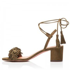 Tassel ankle strap fashionable sandals
