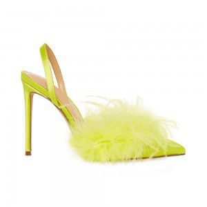 Women's feather sexy pointed sandals