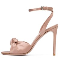 Chengdu black nude sandal knot buckle sandals