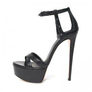 Waterproof table rivet super high heels sandals