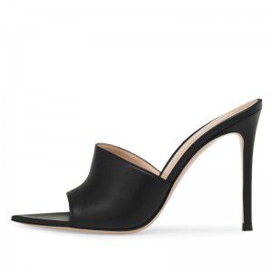 Sharp pointed high heels, Mueller shoes, slippers, large size, cool