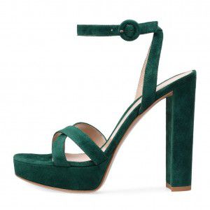High heels, waterproof platform sandals, white, green, pink banquet fashion shoes