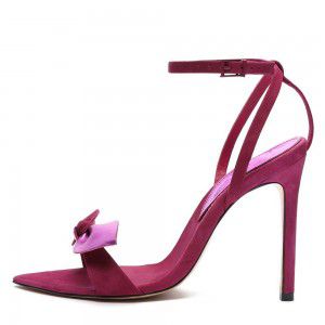 Fashionable bow strap, wristband, high-heeled sandals