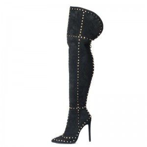 New sexy rivet high heels over the knee long thigh boots