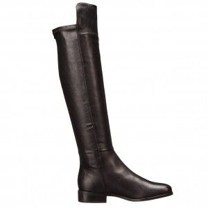 Long boots, knee high boots, slimming women's boots, patchwork leather side zipper