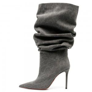 Cowboy pleated fashion, simple and elegant for women