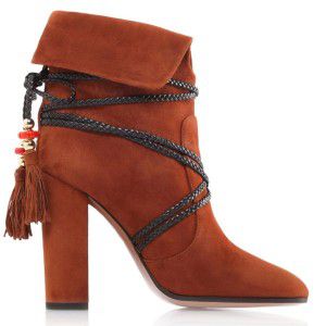 Women's short boots autumn and winter ankle boots, thick heel, suede strap, tassel handmade production