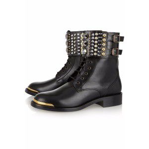 Black flat ankle boots for women, short boots