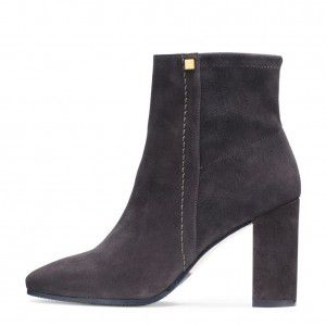 Spring and Autumn Short Boots for Women, Coarse Heels, Commuting, Imitation suede High Heels, Sleeve Ankle Boots