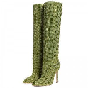 Rivet fashion sexy knee high leather boots
