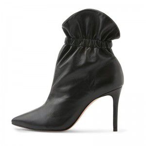 Sharp pointed high-heeled women's shoes, ankle boots, fashionable short boots