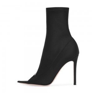 Fashionable and sexy mid calf fish mouth leather boots