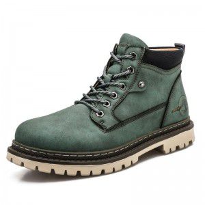 Men's high top shoes with trendy fleece and warm short boots, durable and casual Martin boots, men's shoes