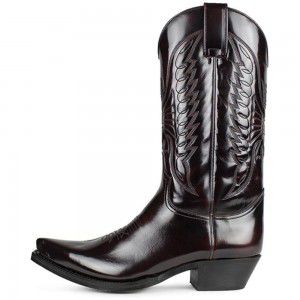 Pointed high-heeled couple Western cowboy boots embroidered high boots