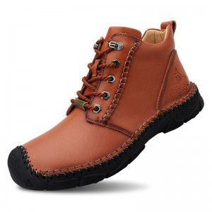 Vintage outdoor hiking shoes, plus size high top leather boots, toe caps, workwear, men's boots, Martin's new men's shoes