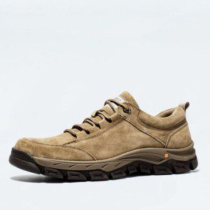 Sports and leisure shoes, spring versatile lace up frosted leather board shoes, expedition outdoor hiking shoes