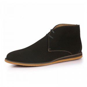 Handmade genuine leather business shoes, casual high top leather shoes, suede leather men's shoes