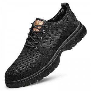 Summer new mesh shoes men's outdoor breathable mesh leather sports hiking shoes