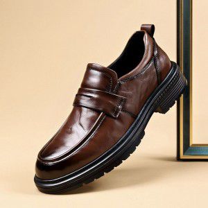 Men's niche cowhide men's shoes Spring and Autumn business casual shoes