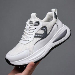 Summer breathable sports and leisure shoes, white shoes, men's travel shoes, dad shoes, breathable