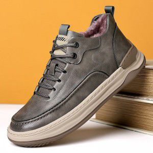 Work shoes, men's driving shoes, men's suede casual cotton shoes, trendy