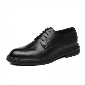 Four season brown pointed leather shoes, men's business formal suit, wedding groom's shoes, British casual men's shoes