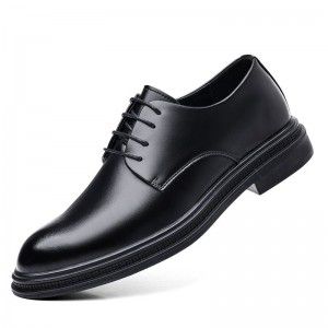 Business dress British men's shoes commuting style cowhide black with suit leather shoes