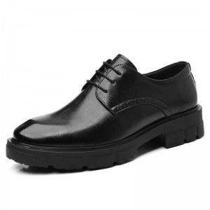 Business formal leather shoes with fleece for work, with an inner height increase of 8cm for men's leather shoes and 10cm for men's shoes