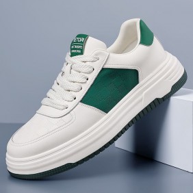 Breathable white shoes, board shoes, thick soled board shoes, soft soled casual sports men's shoes