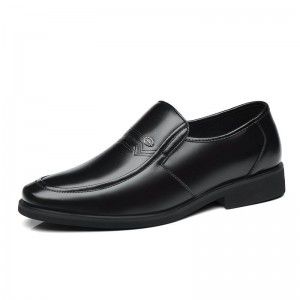 Black cowhide leather shoes, business men's casual leather shoes, spring and autumn soft leather shoes