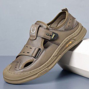 Men's shoes hollow breathable hole sandals men's mesh sandals men
