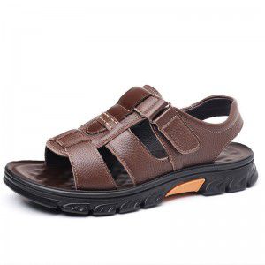 Sandals for men, cowhide casual beach shoes for men, driving and wearing cool slippers for men