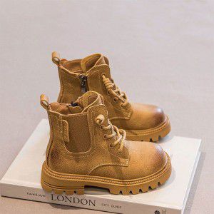 Children's Martin boots, boys' boots, children's baby, medium and large children's soft soled short boots