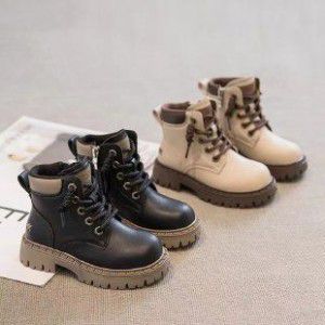 Girls' Martin boots, children's leather short boots, little girls' stylish boots, single boots