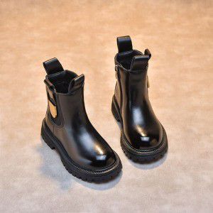 Girls' shoes, Martin boots, children's short boots, stylish little girls' baby boots with fleece