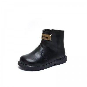 Girls' Martin boots, children's short boots, genuine leather breathable baby boots