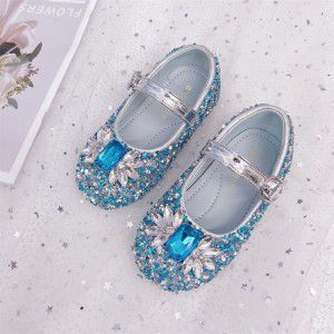 Girls' crystal shoes, shiny baby shoes, stylish soft soled single shoes