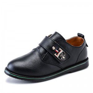 Children's shoes, leather shoes, boys' black performance shoes, new soft soled single shoes for middle and high school students' leather shoes