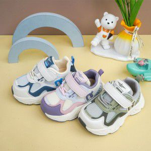3-6 year old toddler shoes with EVA non slip sole and breathable mesh surface