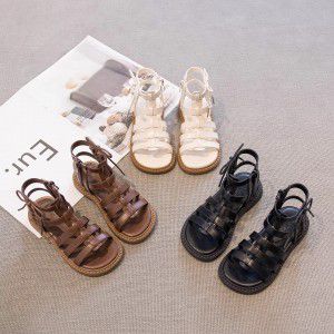 Girls' Roman sandals, open toed children's shoes, beach shoes, princess style, big girl, baby