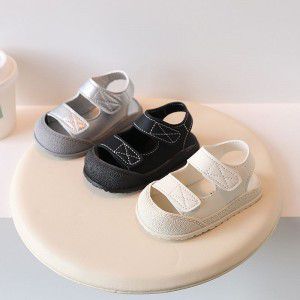 Summer baby shoes, simple women's baby toe sandals, walking shoes, baby soft soled, boys' beach shoes for 1-3 years old