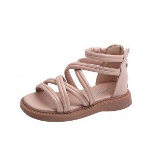 Children's sandals, mid tube, girls' Roman shoes, women's treasure princess shoes, breathable