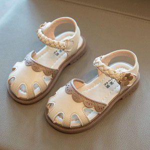 Girls' Baotou Sandals, Baby Shoes, Children's Shoes, Soft Bottom, Anti slip, Little Girls' Princess Shoes