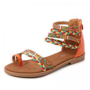Splicing Roman women's plus size flat sandals